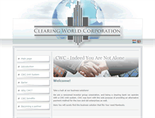 Tablet Screenshot of clearingworldcorporation.com